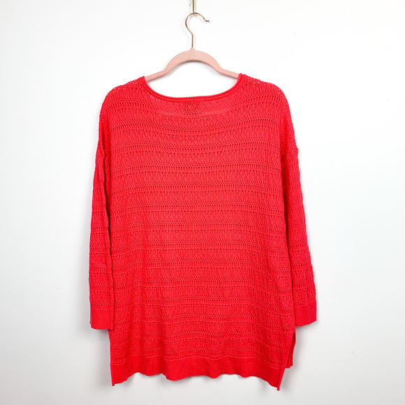 St. John's Bay Long Sleeve Hot Pink Knit Sweater - Picture 5 of 8